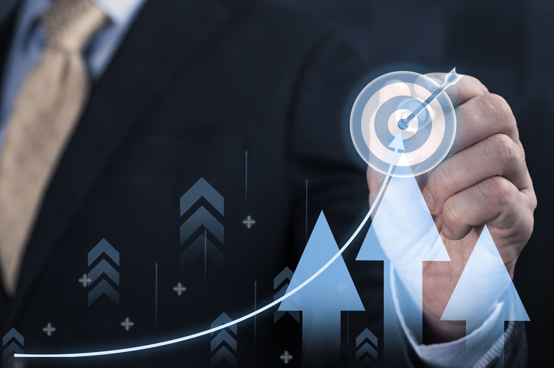 Concepto de crecimiento empresarial, planificación y estrategia. Concepto de desarrollo y crecimiento. Plan de crecimiento empresarial y aumento de indicadores positivos.